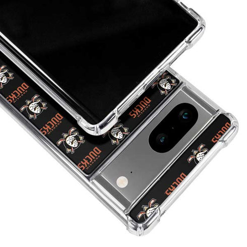 NHL Anaheim Ducks Pattern Google Pixel 8 Clear Case